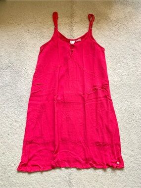 ROXY Sleeveless Strap Summer Dress, size XS, Bright Red,